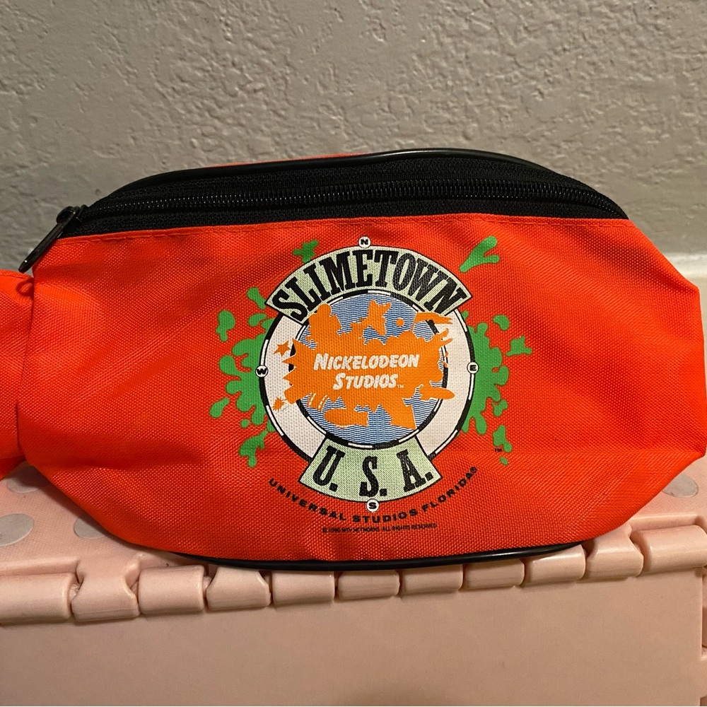 Nickelodeon SlimeTown Orange Belt Bag